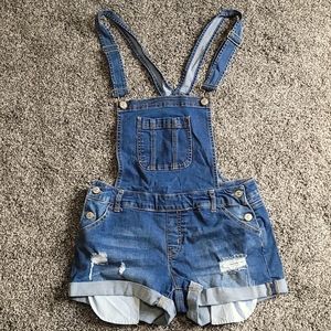 Jean short overalls